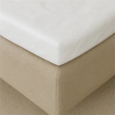 Kuvertlagen 180x200 cm - bomuldssatin - Soft finish - hvid - Luna Denmark